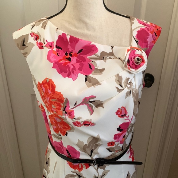 SIZE 10 Dress Barn Flowered Sheath dress - Picture 6 of 9